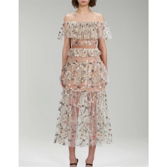 NWT Self Portrait Midi Dress - Picture 1 of 6